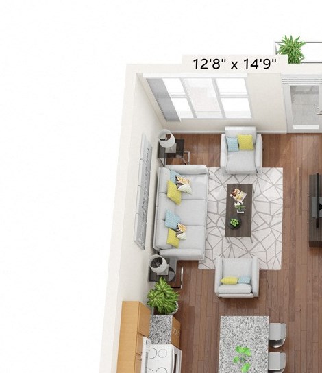 Brighton Oaks_1 Bedroom Floor Plan